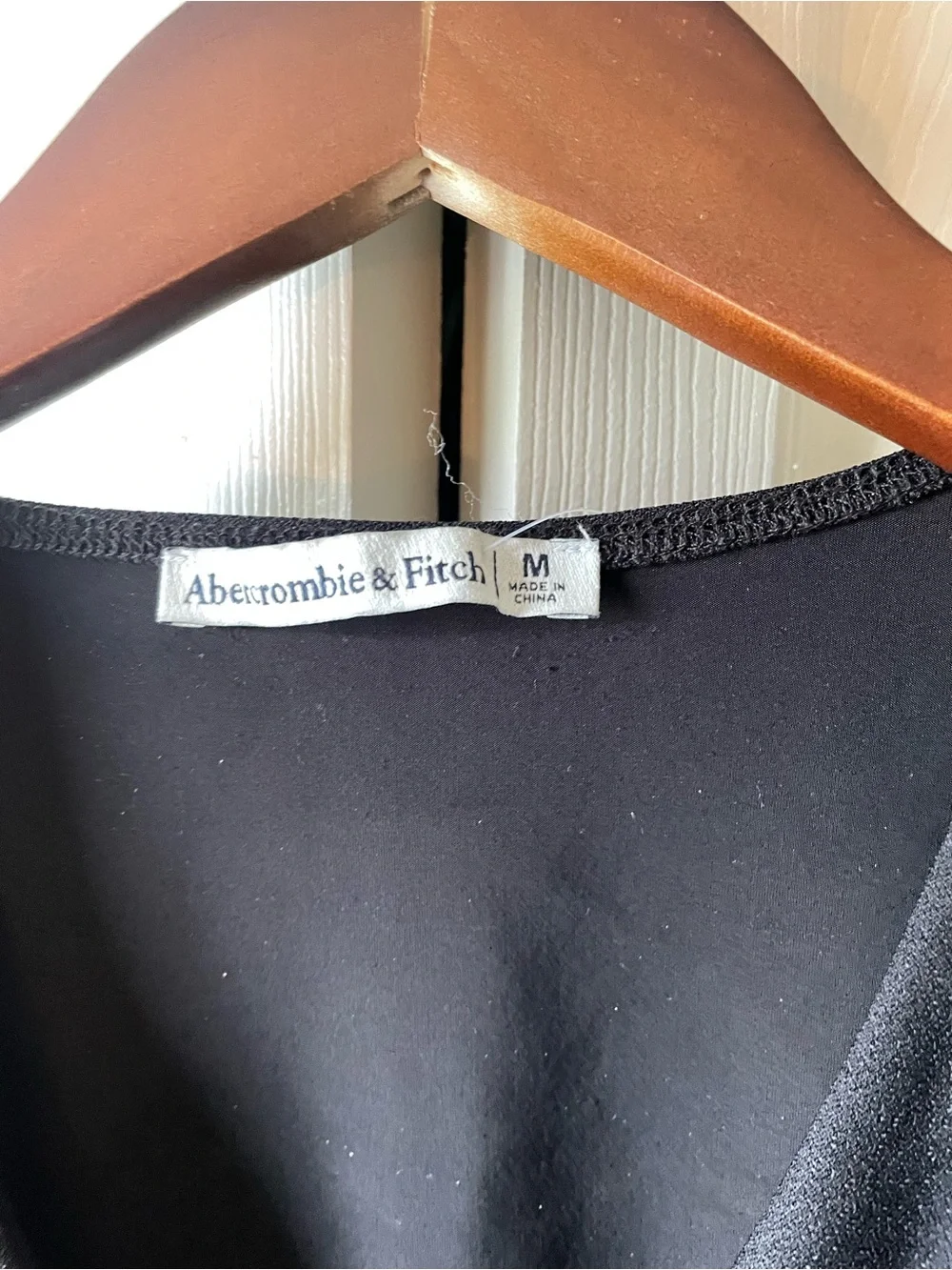 Abercrombie & Fitch Black Long-Sleeve Mesh Bodysuit